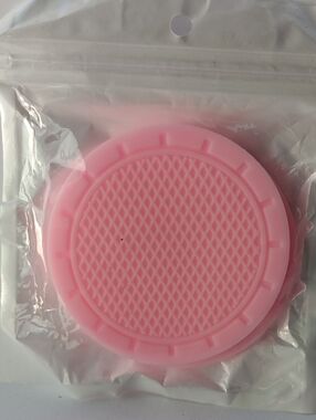 PINK FEMINE CAR COASTERS SILICONE ROUND TEXTURED MOLD